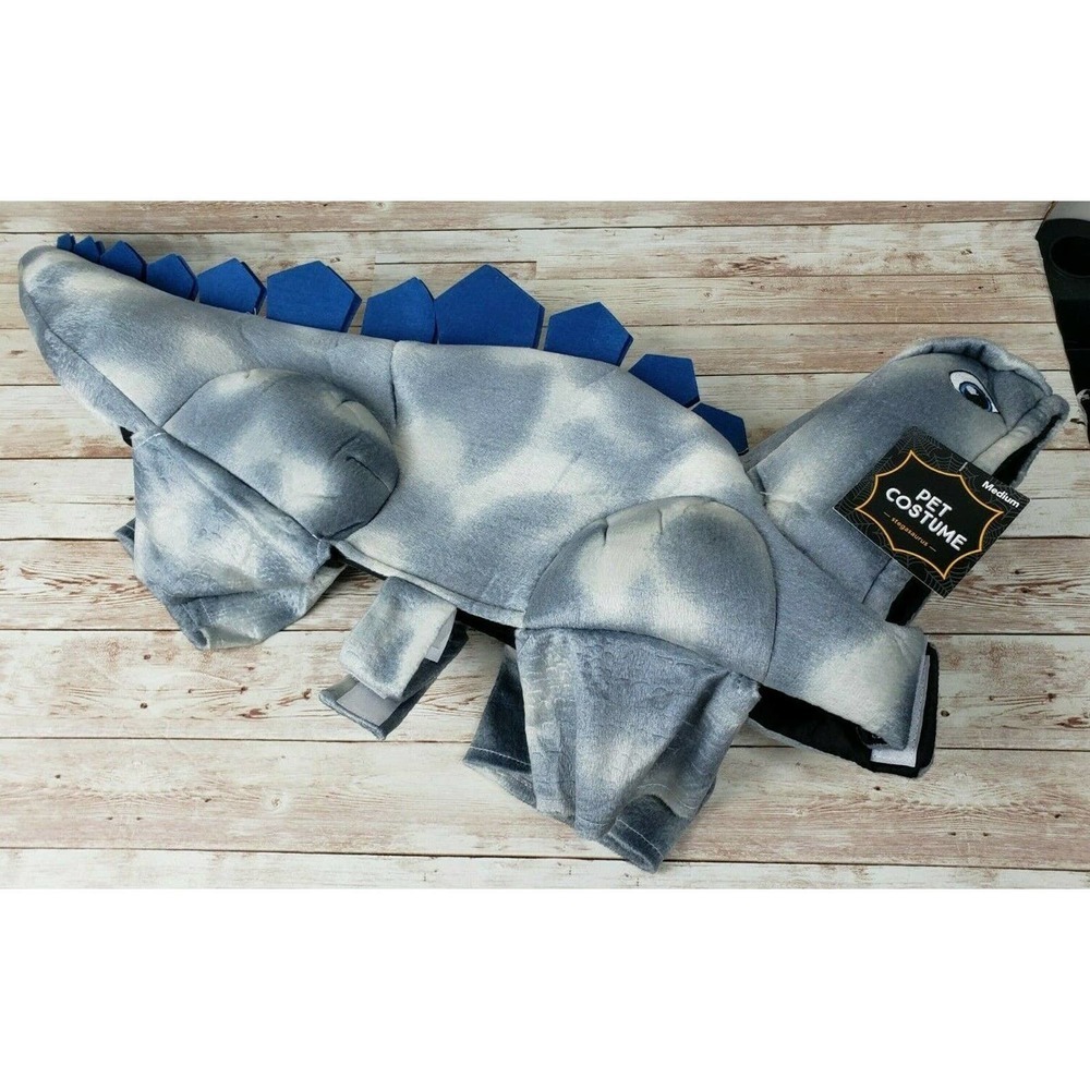 Pet Cat Dog Stegosaurus Dinosaur Costume Size‎ Medium Gray Blue New with Tags